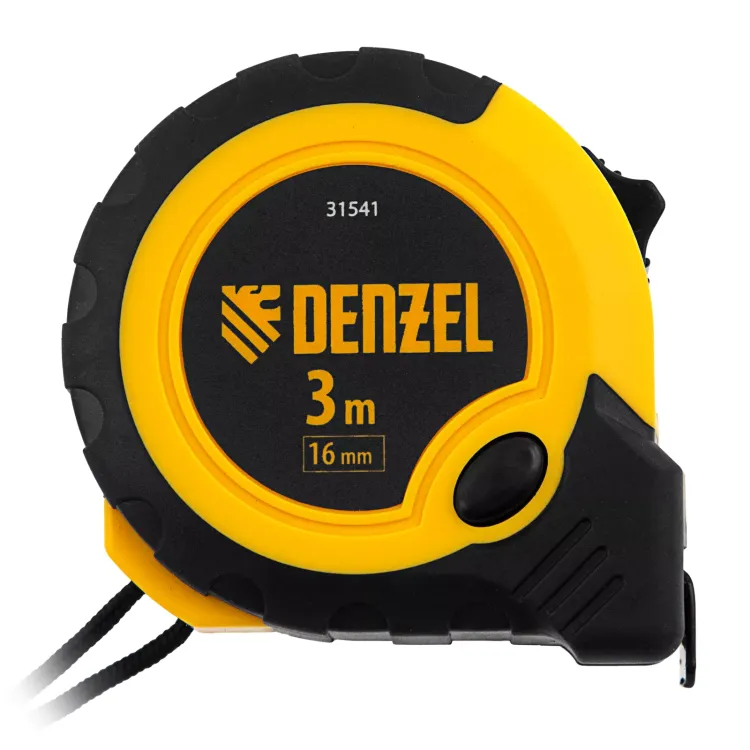 Рулетка Denzel 3м х 16мм, двухкомп. корпус, кнопка-пауза, 31541 купить в Тобольске