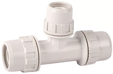 Тройник ЗУБР &quot;ШиреФит&quot; редукционный &quot;штуцер с гайкой - внутренняя резьба - штуцер с гайкой&quot;, 26мм-16мм-26мм 51506-26-16-26 купить в Тобольске