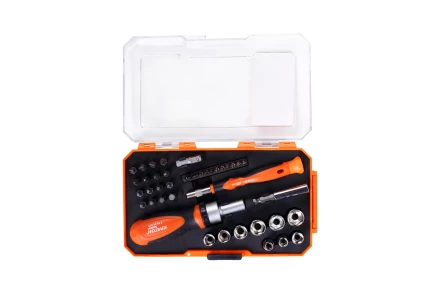 Набор отверток-держателей с битами и торцевыми головками Кратон Complect SSK-03, 41 пр. в кейсе 2 09 05 003 купить в Тобольске
