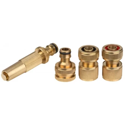Набор GRINDA полив латун: наконечник, 2 соединителя, адаптер 1/2&quot;-3/4&quot;, 4предм 8-427246 купить в Тобольске