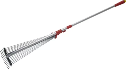 Грабли GRINDA, алюминиевый телескопический черенок, 15 круглых зубцов 421868 купить в Тобольске
