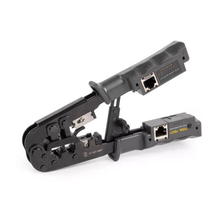 Кримпер многофункциональный КВТ JT-02T с 2 встроенными модулями для обжима RJ-45, RJ-12, RJ-11 (89229) купить в Тобольске