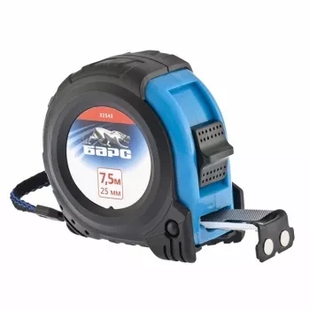 Рулетка 7,5 м х 25 мм БАРС Вектор утолщенное полотно магнитный зацеп обрезиненный корпус 32543 купить в Тобольске