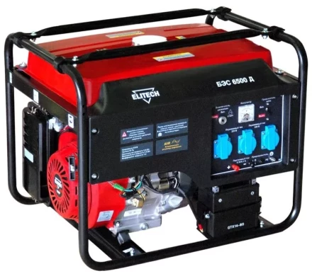 Бензогенератор Elitech БЭС 6500 Д +Аккумулятор купить в Тобольске