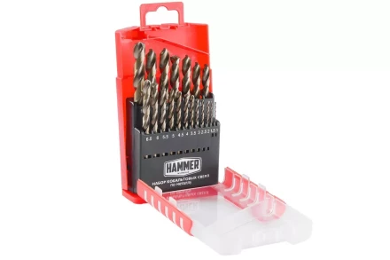 Набор сверл HAMMER No7 19шт. 1,0-10мм купить в Тобольске