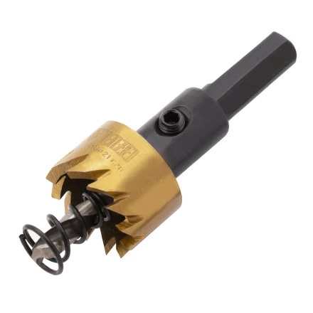 Коронка по металлу HSS, 21 мм, нитридтитановое покрытие Denzel 724102 купить в Тобольске