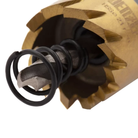 Коронка по металлу HSS, 21 мм, нитридтитановое покрытие Denzel 724102 купить в Тобольске