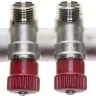 Коллектор GENERAL FITTINGS для горячей воды, вентили, никелированная латунь, вход 3/4" - 4 выхода 1/2" 51046-3/4-1/2-HT4 купить в Тобольске