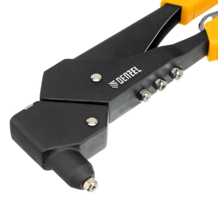 Заклепочник ручной Denzel, 285 мм, поворотный, 0-360, заклепки 2,4-3,2-4,0-4,8 мм, купить в Тобольске