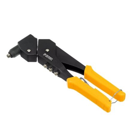 Заклепочник ручной Denzel, 285 мм, поворотный, 0-360, заклепки 2,4-3,2-4,0-4,8 мм, купить в Тобольске