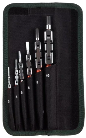 Набор ключей имбусовых KRAFTOOL &quot;INDUSTRIE&quot;, Cr-Mo сталь(S2), шарнирная конструкция, HEX, 6шт, в чехле 27450-H6 купить в Тобольске