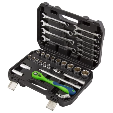 Набор инструментов 32 предмета, CrV, 1/2&quot; Сибртех 13527 купить в Тобольске