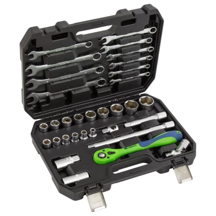 Набор инструментов 32 предмета, CrV, 1/2&quot; Сибртех 13527 купить в Тобольске