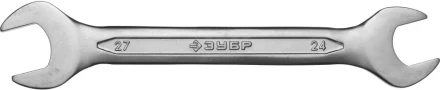 Ключ ЗУБР &quot;МАСТЕР&quot; гаечный рожковый, Cr-V сталь, хромированный, 24х27мм 27010-24-27 купить в Тобольске
