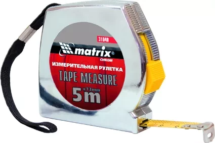 Рулетка Chrom 3 м x 13 мм хромированный корпус  MATRIX 31036 купить в Тобольске