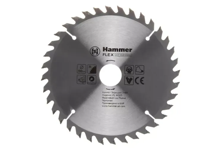 Диск пильный твердосплавный HAMMER Ф190х30мм 36зуб. купить в Тобольске