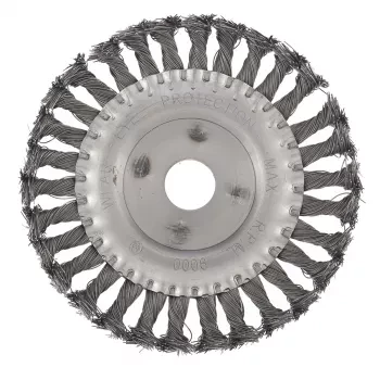 Щетка для УШМ 150 мм посадка 22,2 мм плоская крученая металлическая проволока СИБРТЕХ 746347 купить в Тобольске