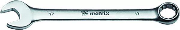 Ключ комбинированный 15 мм CrV матовый хром MATRIX 15111 купить в Тобольске