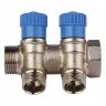 Коллектор GENERAL FITTINGS для холодной воды, вентили, никелированная латунь, вход 3/4" - 4 выхода 1/2" 51046-3/4-1/2-CT4 купить в Тобольске