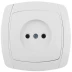 Розетка СВЕТОЗАР &quot;CITY LIGHT&quot; одинарная в сборе, без заземления, цвет белый, 16А/~250В SV-54200-W купить в Тобольске