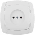 Розетка СВЕТОЗАР &quot;CITY LIGHT&quot; одинарная в сборе, без заземления, цвет белый, 16А/~250В SV-54200-W купить в Тобольске