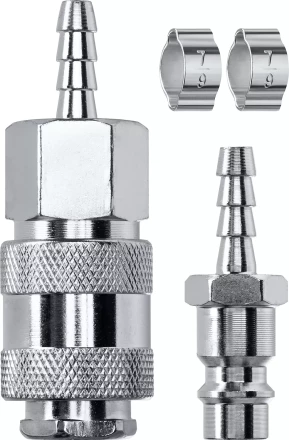 Набор переходников KRAFTOOL елочка - рапид штуцер  +  рапид муфта - елочка 06599-06-H купить в Тобольске