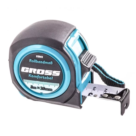 Рулетка Komfortabel 5 м х 25 мм обрезиненный корпус Gross 32562 купить в Тобольске