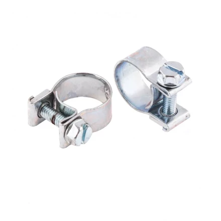Хомуты металлические MINI 12-14 мм ширина 9 мм винтовой W1 2 шт Сибртех 47504 купить в Тобольске