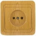 Розетка СВЕТОЗАР &quot;ГАММА&quot; без заземления, одинарная, цвет ольха, 16А/~250В SV-54100-A купить в Тобольске