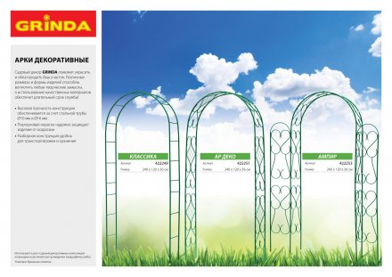 Бордюр декоративный GRINDA для клумб, 14х310см, желтый 422221-Y купить в Тобольске