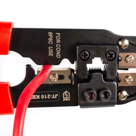 Кримпер многофункциональный КВТ JT-210 со встроенным модулем для обжима RJ-45 (84824) купить в Тобольске