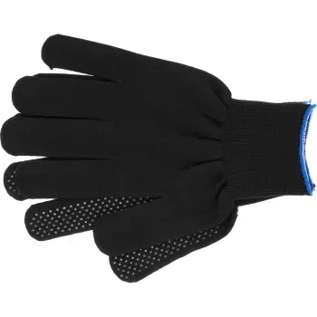 Перчатки нейлон ПВХ точка 13 класс чёрные XL 67848 купить в Тобольске