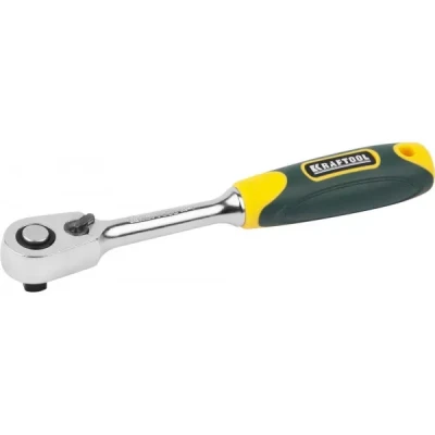 Трещотка для торцовых головок KRAFTOOL "PRO", Сr-V сталь, 60 зубцов, 1/4" 27794-1/4_z02