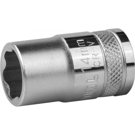 Торцовая головка KRAFTOOL &quot;INDUSTRIE QUALITAT&quot;, Cr-V, SUPER-LOCK, хромосатинированная, 1/2&quot;, 14 мм 27801-14_z01 купить в Тобольске