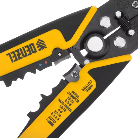 Щипцы для зачистки электропроводов 0,2-6 мм2, функция обрезания проводов Denzel 17742 купить в Тобольске