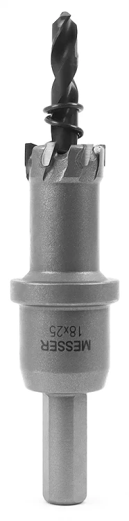 ТСТ коронка MESSER 18X25 с центрирующим сверлом и толкающей пружиной купить в Тобольске