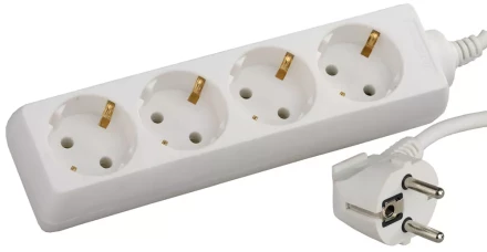 Удлинитель СВЕТОЗАР электрический с заземлением, евро, 4 гнезда, 2м SV-55043-2 купить в Тобольске