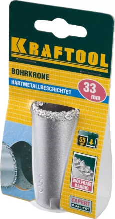Коронка KRAFTOOL кольцевая с напылением из карбида вольфрама, 33мм 33401-33_z01 купить в Тобольске