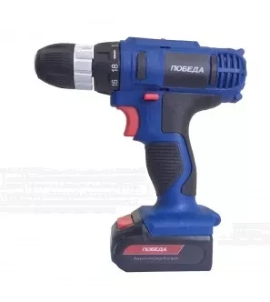 Аккумуляторный Дрель-шуруповерт ПОБЕДА ДА-18/2 Ли купить в Тобольске