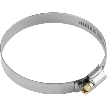 Хомуты ЗУБР &quot;ЭКСПЕРТ&quot;, нерж. сталь, накатная лента 12 мм, 70-90 мм, 50 шт 37822-70-90-50 купить в Тобольске