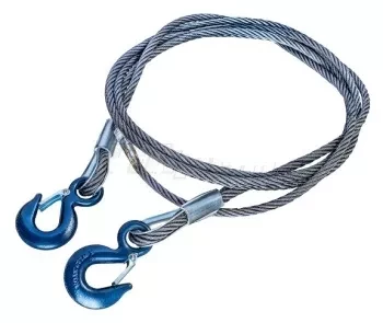 Буксировочный трос стальной р-н 7 тонн L=5 метра петли 200 мм купить в Тобольске