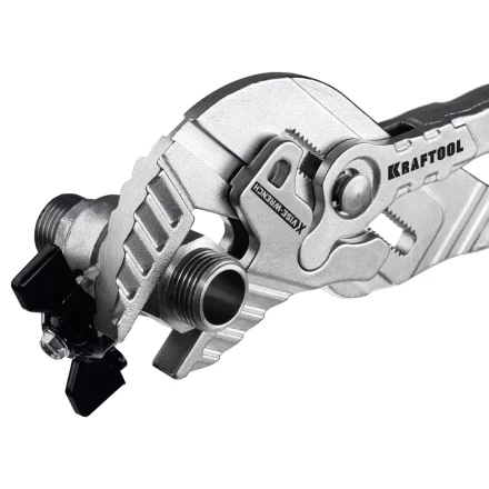 Клещи переставные-гаечный ключ с двухкомпонентными рукоятками и пластиковыми накладками 22069 купить в Тобольске