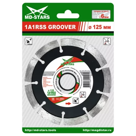Диск алмазный по бетону 1A1RSS GROOVER MD-STARS 230*6.0*10*15T*22,23 mm купить в Тобольске