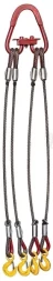 Строп канатный четырехветвевой 4СК 25 т L=1.5 м Звено РТ-3 с кч din 15.0 т опрессовка