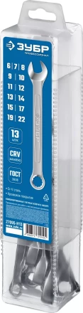 ЗУБР 13 шт, 6 - 22 мм, набор комбинированных гаечных ключей, Профессионал (27095-H13) купить в Тобольске