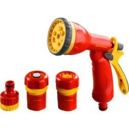 Набор GRINDA поливочный: Распылитель пистолетный 8 позиционный, соединитель 3/4&quot;, соединитель 3/4&quot; с автостопом, адаптер внешний 1/2&quot;-3/4&quot; 8-427384_z02