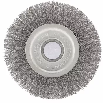 Щетка для УШМ 125 мм посадка 22,2 мм плоская витая проволока  СИБРТЕХ 746567 купить в Тобольске