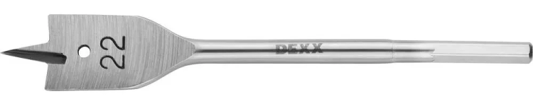 Сверло по дереву перовое, шестигранный хвостовик, DEXX 2945-22, d=22мм 2945-22 купить в Тобольске