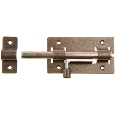 Задвижка накладная &quot;ЗД-01&quot; для дверей, корпус-порошковое покрыт/стержень-покрыт цинк, бронза, круг засов 14мм, 64х115мм 37774-1 купить в Тобольске