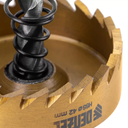 Коронка по металлу HSS, 42 мм, нитридтитановое покрытие Denzel 724114 купить в Тобольске